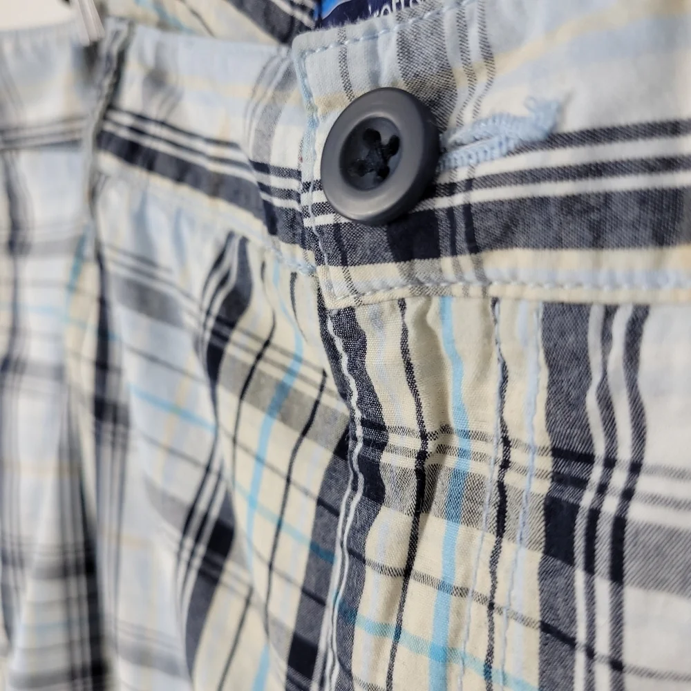 Croft&Barrow Mens 100% Cotton‎ Chino Plaid Shorts Size 38